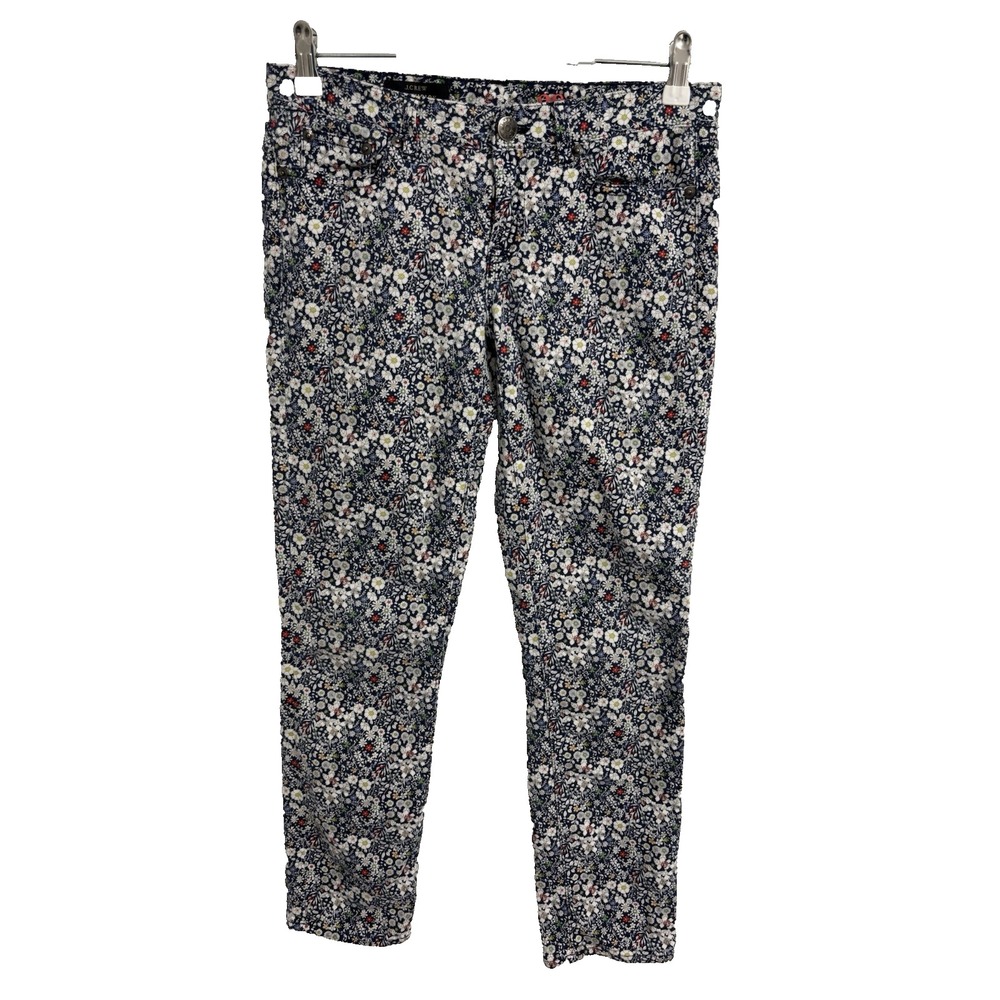 J. Crew Women's‎ 28 Toothpick Ankle Liberty Art Jeans Sexy Bloomcore Y2K 90's